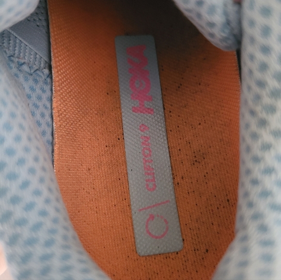 hoka clifton 9 mesh sneakers athletic running walking shoes womens 7.5M - Picture 5 of 7